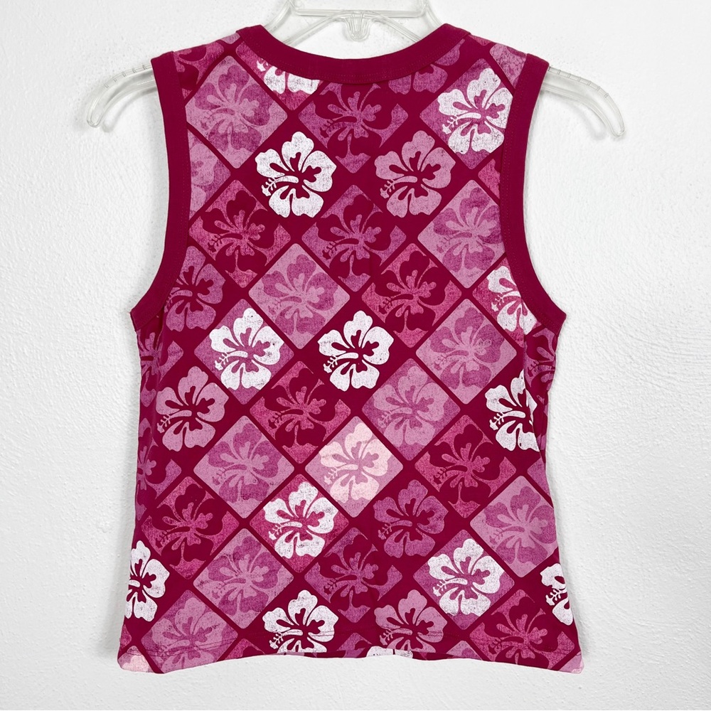 Daydreamer Blooming Pink Floral Shrunken Graphic Tank Top - Picture 8 of 9